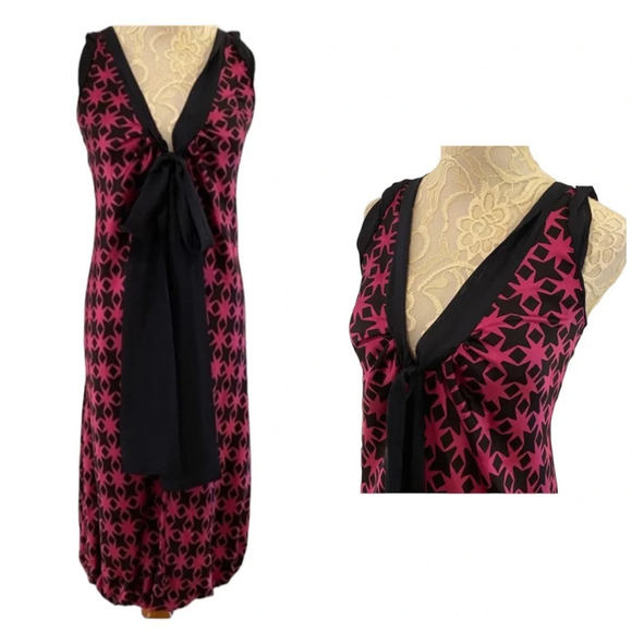 Common Thread Silk Sleeveless Bubble Hem Dress - Picture 1 of 9